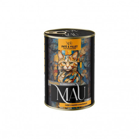 MAU Pate and Fillet Turkey with peanut butter - wet cat food - 400g