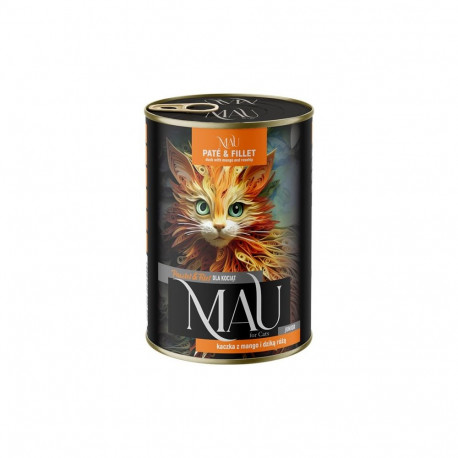MAU Pate and Fillet Junior Duck with mango and rosehip - wet cat food - 400g