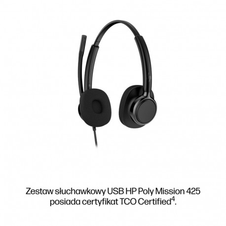 HP Poly peakomplekt Mission 425 stereo USB juhtmega klassikaline