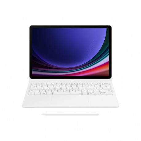 klaviatuuriga ümbris DX725UW Samsung Galaxy Tab S9/S9 FE/S10 FE/S10 Lite, valge