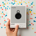 Chipolo Bluetooth-jälgija LOOP laetav silikoonsilmusega iOS-ile ja Androidile, söehall