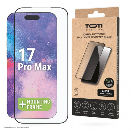 Apple ekraanikaitseklaas iPhone 17 Pro Max premium tempered 3D täiskattega