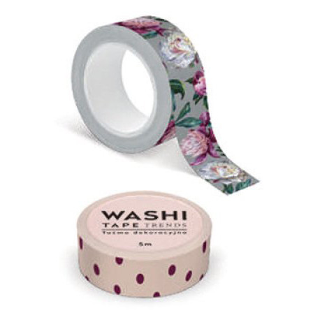 Interdruk teip Washi Trends 15mmx5m, assortii
