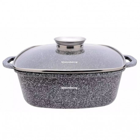 Klausberg pott koos kaanega 28x28cm 6,5l marmorkattega