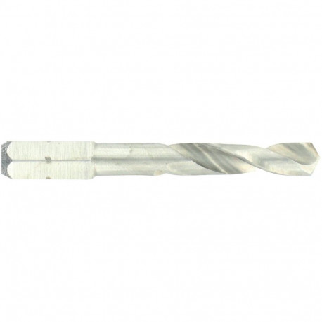 Metal drill bit 10mm, HSS, 1/4" hex shank, extra short series, split point, fully ground
