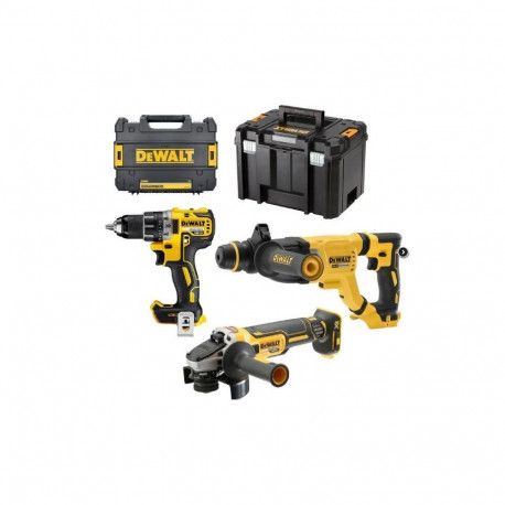 DEWALT DCK327P2T - 18V Combo Power Tool Kit With Rotary Hammer, Grinder, Drill/Driver, 2x 5Ah Batter