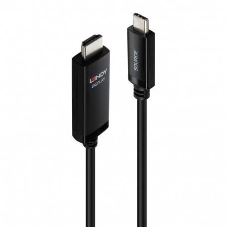 Adapter Cable - LINDY USB Type C to HDMI Cable, 8K 60Hz, 7680x4320, 1 m, Black
