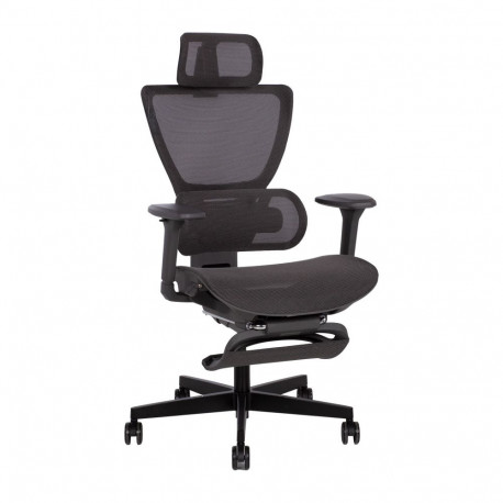 Task chair ZENIT with footrest, grey