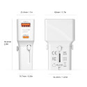 Mobile Origin Travel adapter 25W EU/US/UK/AU, white