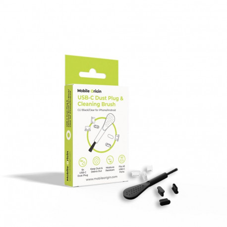 Mobile Origin USB-C tolmukorgi puhastushari CL1, must, läbipaistev