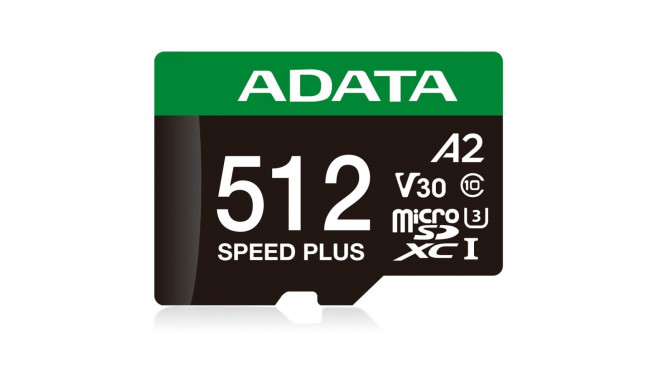 ADATA mälukaart Speed Plus MicroSDXC 512GB Class 10