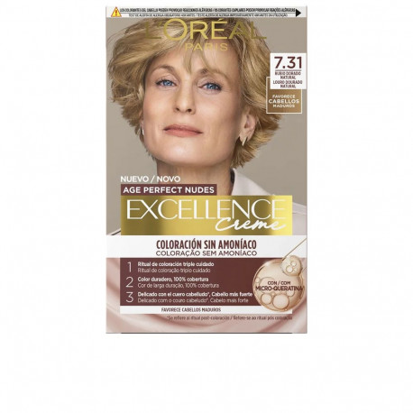 L'ORÉAL PARIS juuksevärv EXCELLENCE CREME #7.31 ammooniumivaba mikrokeratiiniga 1 u, looduslik kuldn