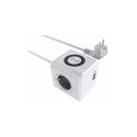 Voolukaabel Microconnect Power Cube, 3 x Schuko / USB-C / USB-A / QI