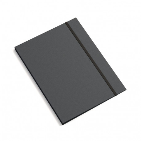 Mapp kummiga A4 Paulina Bigso Box, Paper Laminate Dark Grey 456