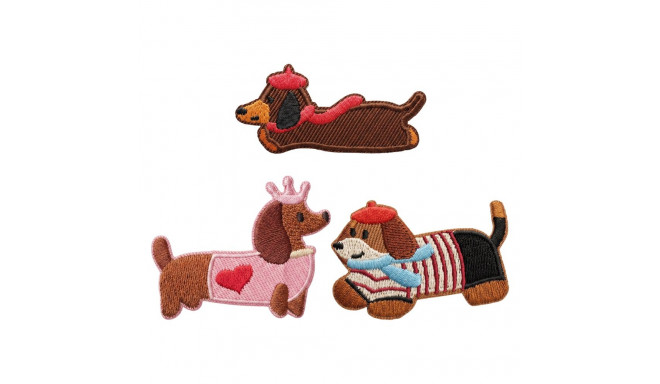 Patch dachshund 3pcs set