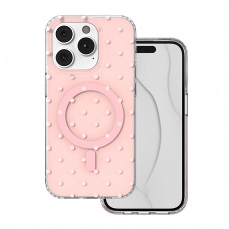Bubble Dots Mag case for iPhone 14 Pro 6,1" pink