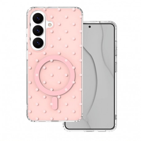 Bubble Dots Mag case for Samsung S26 pink