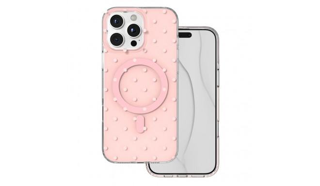 Bubble Dots Mag case for iphone 16 Pro Max 6,9" pink