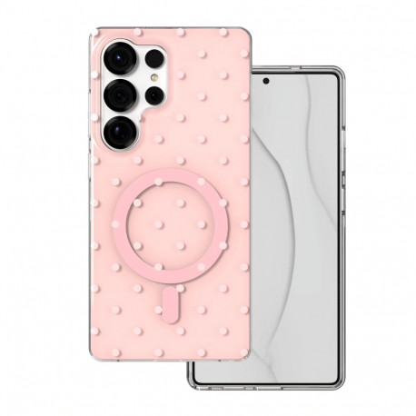 Bubble Dots Mag case for Samsung S25 Ultra pink