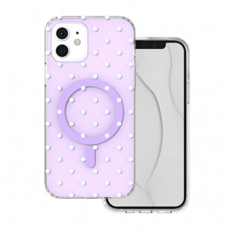 Bubble Dots Mag case for iPhone 12 / 12 Pro 6,1" purple