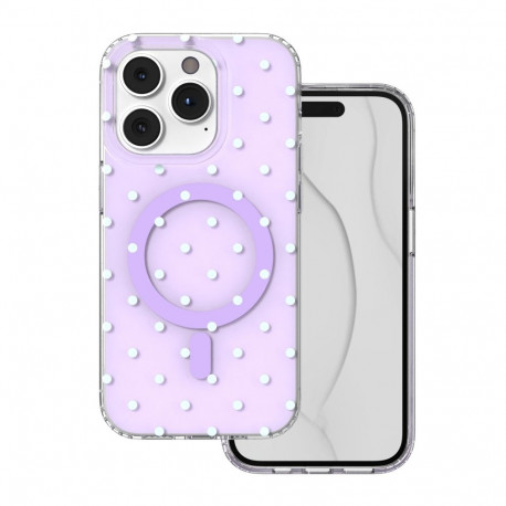 Bubble Dots Mag case for iPhone 14 Pro 6,1" purple