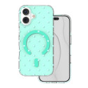 Bubble Dots Mag case for iphone 17 6,3'' green