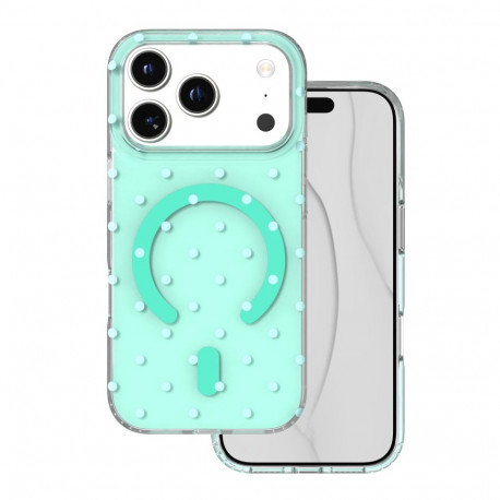 Bubble Dots Mag case for iPhone 17 Pro / 18 Pro 6,3'' green