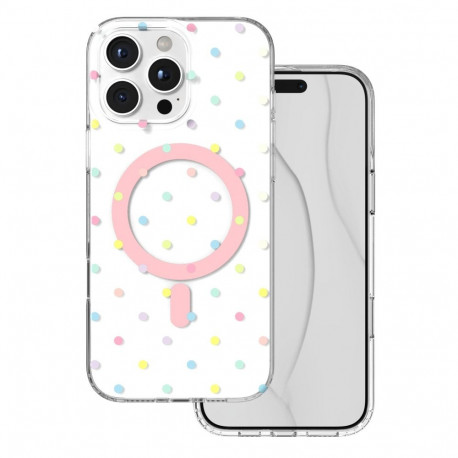 Bubble Dots Mag case for iphone 16 Pro Max 6,9" white