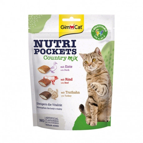 GIMCAT kassimaiustus Nutri Pockets Country mix 150g