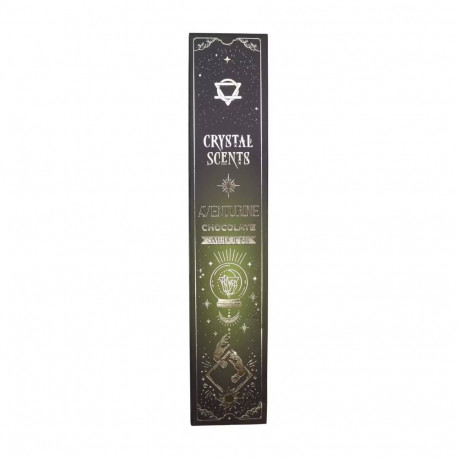 Incense - Crystal Scents Chocolate Scented Incense with Aventurine Crystals