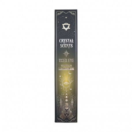 Incense - Crystal Scents Vanilla Scented Sticks with Tiger Eye Crystals
