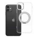 Case for iPhone 11 Frame Circle Stand compatible with MagSafe transparent