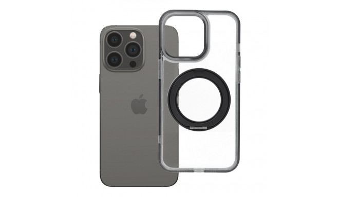 Case for iPhone 13 PRO Frame Circle Stand compatible with MagSafe black