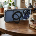 Case for iPhone 13 PRO Frame Circle Stand compatible with MagSafe black
