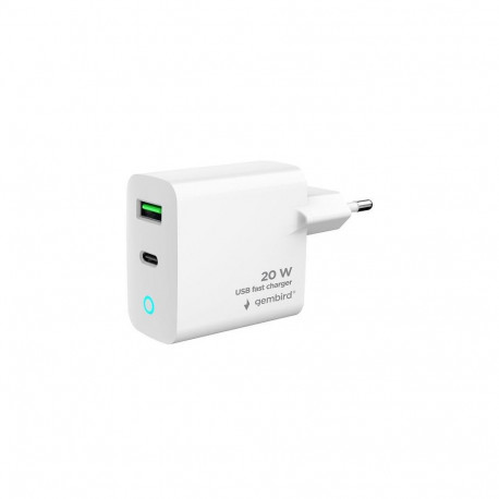 CHARGER USB 20W 2PORT/TA-UC-PDQC20L-W-01 GEMBIRD
