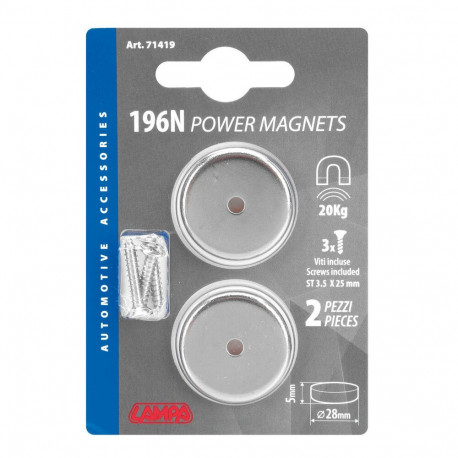 Magnetkettad 2 tk 196 N (20 kg)
