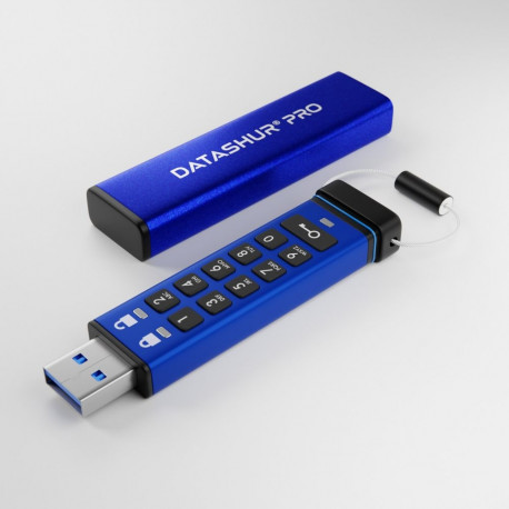 "STICK iStorage USB-Stick datAshur Pro blau. schwarz 8 GB"