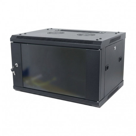 "ALLNET Netzwerkschrank 19"" 9HE 1-teilig T450mm Schwarz zerlegt(Flat Pack) SMA-Serie"