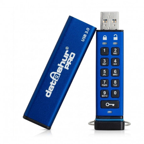 iStorage USB-mälupulk datAshur Pro 4GB, sinine, must