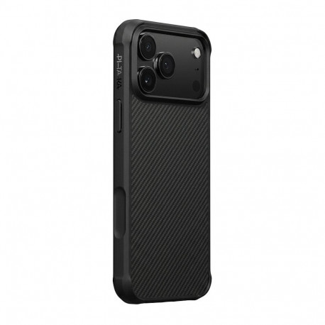 "Pitaka Aramid ProGuard Case for iPhone 17 Pro Black/Grey Twill"