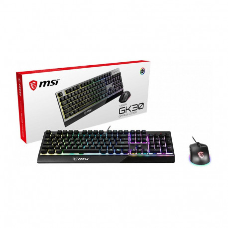 MSI klaviatuur-hiire komplekt Vigor GK30 RGB-taustvalgustusega FR-klahvistiku paigutusega, must