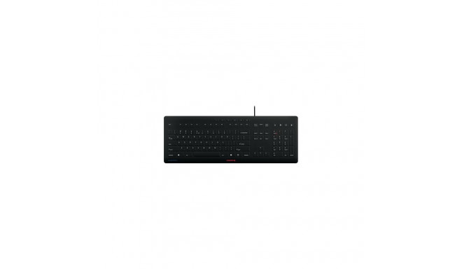 "CHERRY STREAM PROTECT KEYBOARD Corded US-Layout schwarz"