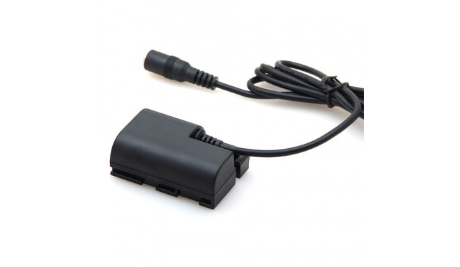 Caruba Canon LP E6 Full Decoding Dummy Batterij (rechte kabel)
