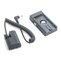 Caruba Canon LP E6 Full Decoding Dummy Batterij + F970 Batterijhuls (veer kabel)