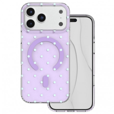 Bubble Dots Mag case for iPhone 17 Pro Max 6,9" / 18 Pro Max 6,9" purple