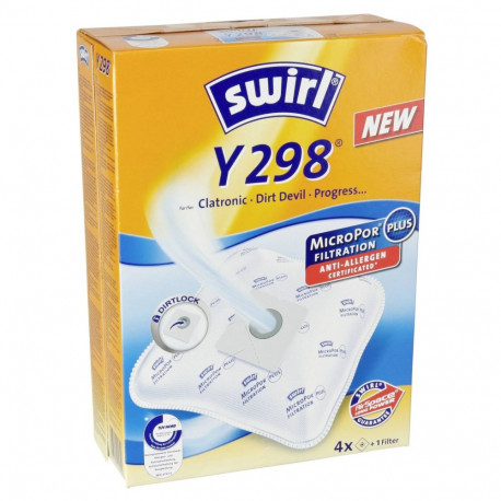 Staubsaugerbeutel Y 298 (Y198) EcoPor (4 Beutel, 1 Abluftfilter)