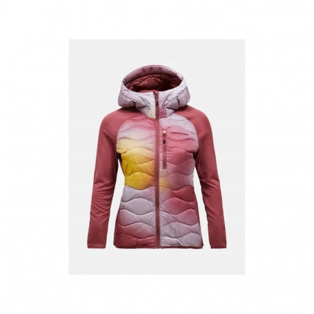 Kurtka damska puchowa PEAK PERFORMANCE W Helium Aop Down Hybrid Hood kolor multikolor - XL