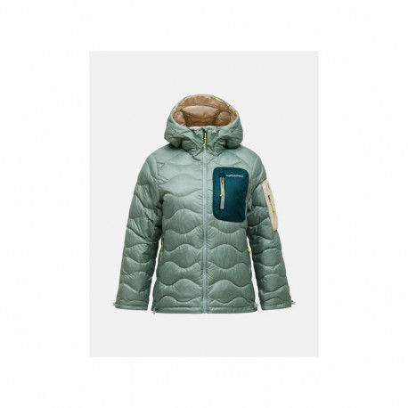 PEAK PERFORMANCE naiste sulejope W Helium Utility Down Hood Jacket M, roheline