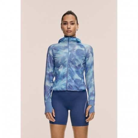 Kurtka damska CASALL Breeze Printed Running Jacket kolor granatowy - M