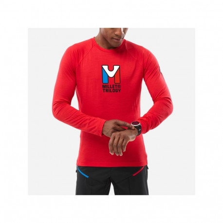 MILLET meeste t-särk Trilogy Wool Ts Ls M, punane